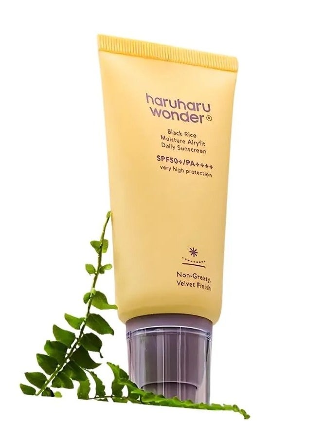 هارو هارو وندر - هارو هارو وندر كريم واقي شمس SPF50 بخلاصة الأرز الأسود غير دهني-50 مل - Image 1