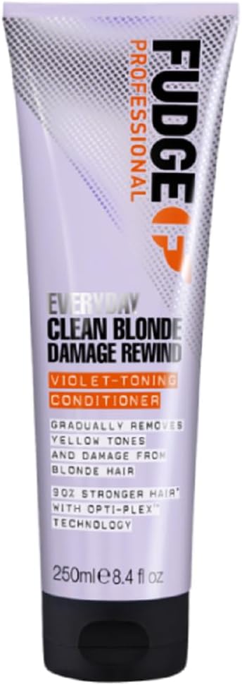 Fudge Professional Everyday Clean Blonde Damage Rewind Conditioner Daily Purple Toning for Blonde Hair Bond Repair Technology 250 ml - Image 1