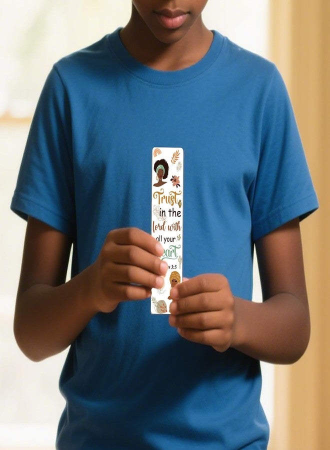 AFRITEE Bible UV DTF Bookmark Wraps - 24 Sheets Black Girl Inspirational Quotes Cold Transfer Sticker for Blank Bookmark, Flowers Butterfly UV DTF Sticker Decal DIY Creative Decoration for Women Religious - Image 3