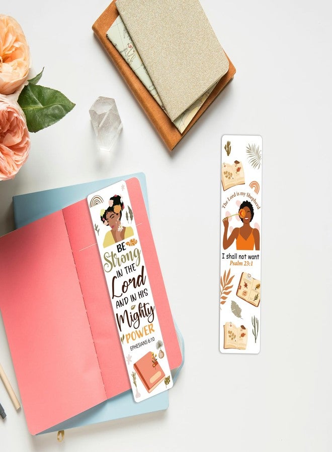 AFRITEE Bible UV DTF Bookmark Wraps - 24 Sheets Black Girl Inspirational Quotes Cold Transfer Sticker for Blank Bookmark, Flowers Butterfly UV DTF Sticker Decal DIY Creative Decoration for Women Religious - Image 2