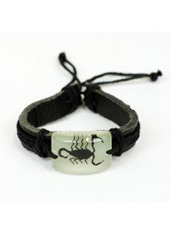 REALBUG Black Scorpion Bracelet, Glow In The Dark, Leather (Nbl212)  - Image 1