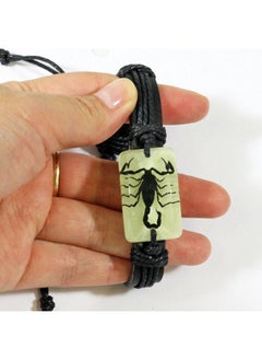 REALBUG Black Scorpion Bracelet, Glow In The Dark, Leather (Nbl212)  - Image 3