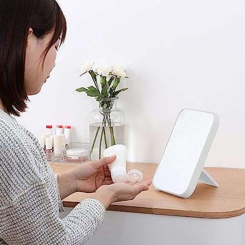 Leeonz Table Desk Vanity Makeup Mirror,8-Inch Portable Folding Mirror, Travel Make Up Mirror Hanging Bathroom For Shower Shaving (Color May Vary)(Rectangular, Tabletop Mount)Framed - Image 4