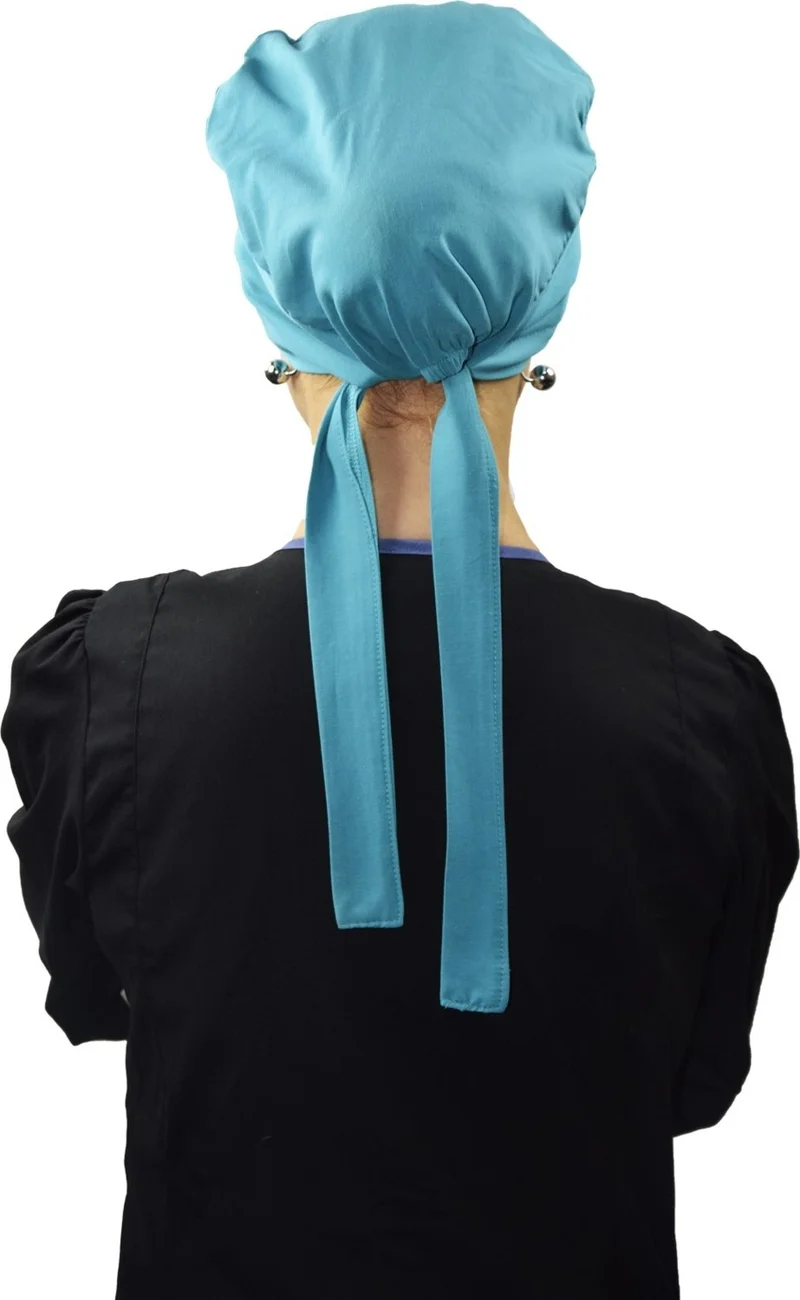 Nur Medikal Giyim Nur Medical Clothing Nur Nur Lycra Hijab Turquoise Blue Doctor Nurse Cook Surgical Hijab Bonnet