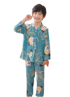 Al Aoyama New Summer Children's Homewear Suit Children's Short-Sleeved Trousers Air-Conditioning Clothing Thin SectionBoys  - Image 3