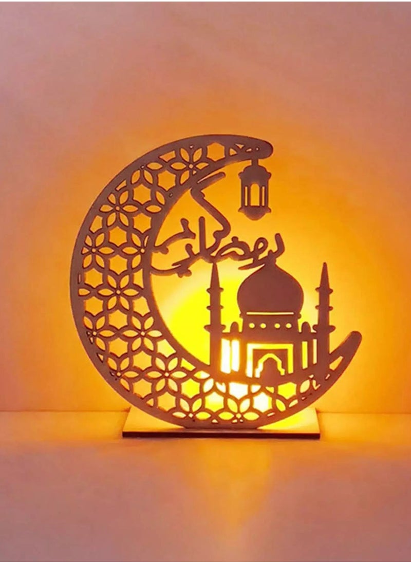 ماركة غير محددة إضاءة زخرفية على شكل قمر وقلعة  - Image 1