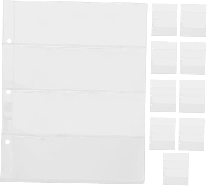 Banknote Storage Sleeves Loose Leaf Paper Bags 25X20X0 80CM - Image 1