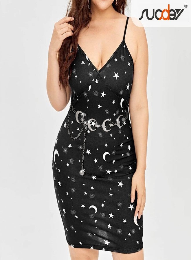 سوزدي حزام كونشو معدني غربي من SUOSDEY للنساء، حزام خصر بتصميم رعاة البقر، مناسب لفساتين بوهو، الجينز، وحفلات موسيقى الريف، لون فضي قمري - Image 2