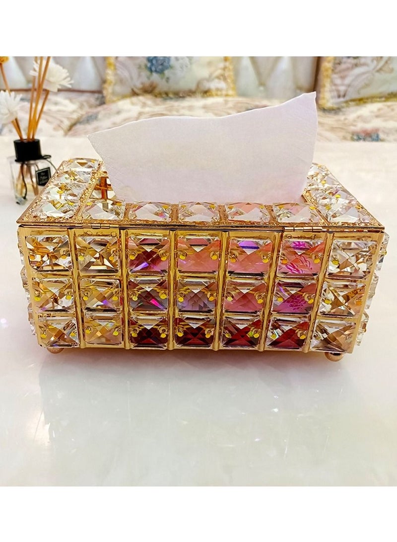 HomarKet European Style Crystal Tissue Box Cover Creative Tissue Holders Facial Tissue Dispenser for Bathroom Vanity Countertops and Bedroom - Image 4