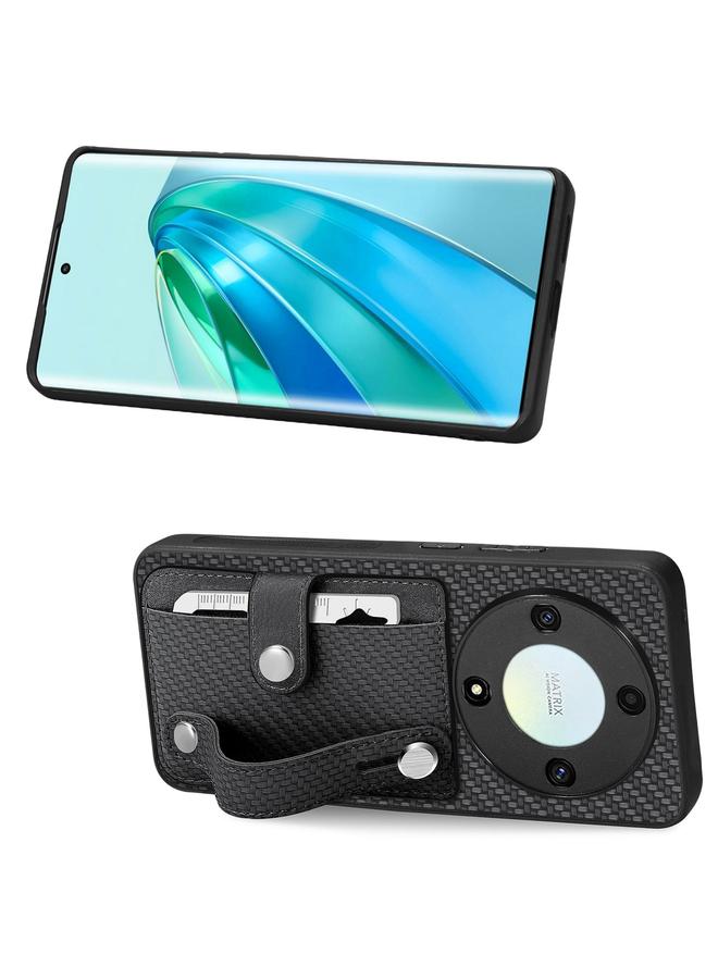 اس-توب جراب لهاتف Honor X9A مزود بمسند للمعصم ومحفظة للبطاقات وغطاء خلفي وحافظة هاتف مع سكين أداة - Image 2