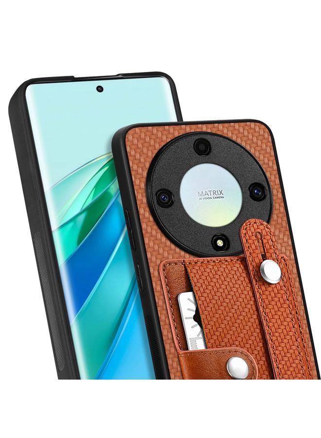 اس-توب جراب لهاتف Honor X9A مزود بمسند للمعصم ومحفظة للبطاقات وغطاء خلفي وحافظة هاتف مع سكين أداة - Image 3