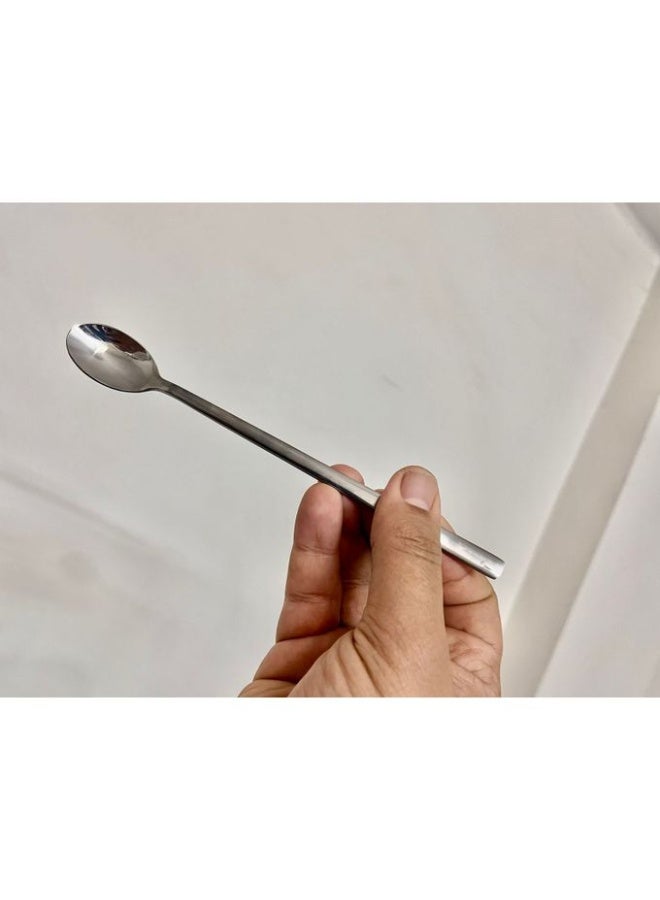 Pure Stainless Steel Long Metal (Spoon) - 6 Pcs - Image 3