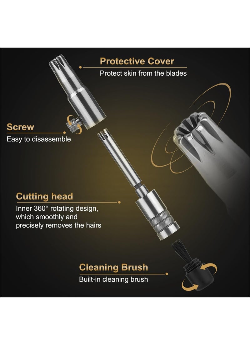 Professional Stainless Steel Nose Hair Trimmer Manual and Battery-Free Painless Ear Hair Clipper Washable Unisex - Image 2