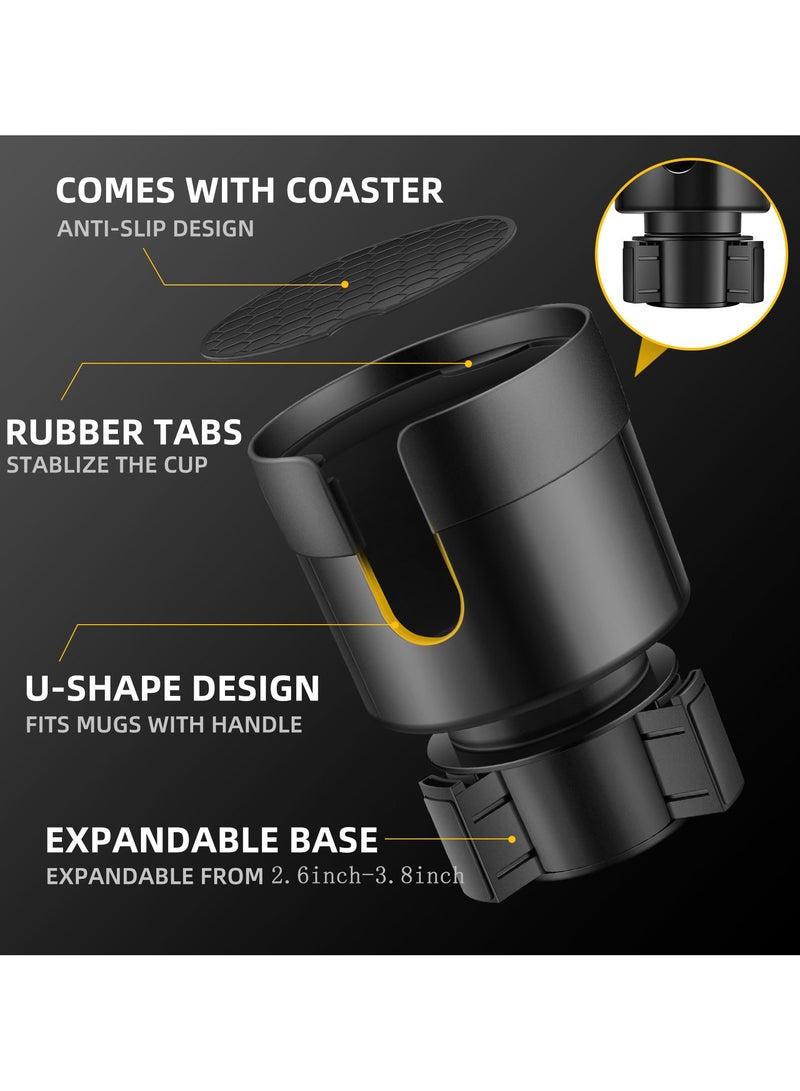 فلوشرينيك حامل أكواب السيارة، موسع حامل أكواب السيارة، موسع حامل أكواب السيارة مع قاعدة قابلة للتعديل، مناسب للزجاجات الكبيرة من 24-38 أونصة، 3 بوصة - 3.77 بوصة (16-38 أونصة). - Image 2