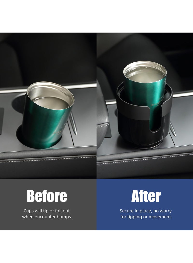 فلوشرينيك حامل أكواب السيارة، موسع حامل أكواب السيارة، موسع حامل أكواب السيارة مع قاعدة قابلة للتعديل، مناسب للزجاجات الكبيرة من 24-38 أونصة، 3 بوصة - 3.77 بوصة (16-38 أونصة). - Image 5