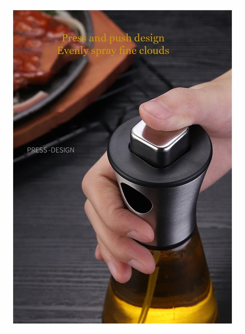 SYOSI Oil Sprayer For Cooking 200ML Oil Sprayer For Air Fryer 304 Stainless Steel Olive Oil Dispenser Spray Bottle For BBQ Kitchen Baking Roasting - Image 4