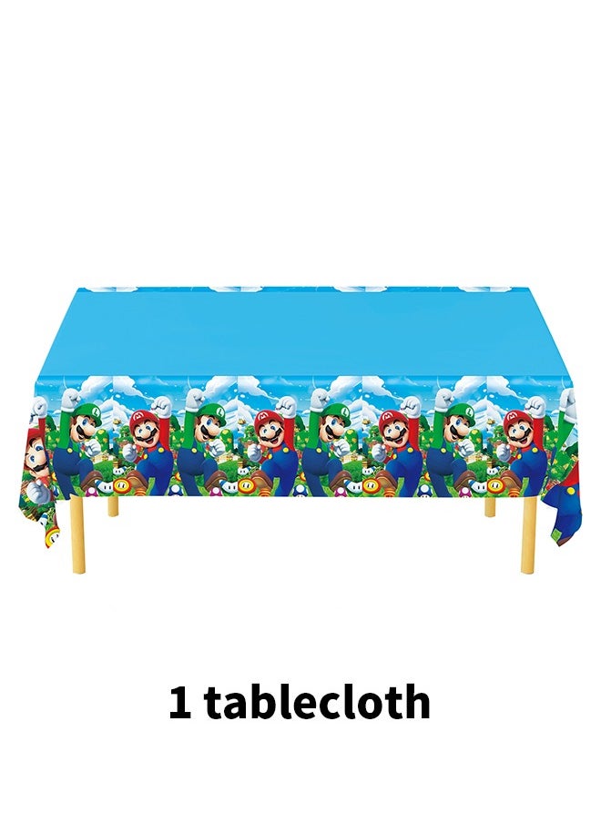 Generic - Mario Birthday Party Supplies, 20 Plates, 20 Napkins, 10 Cups and 1 Tablecloth for Mario Party Supplies, Mario Theme Party Decorations - Image 1