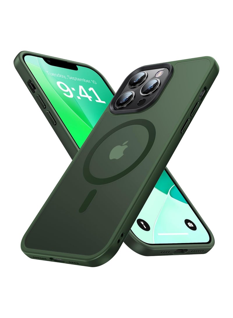 أكاليكس جراب مغناطيسي لهاتف آيفون 11 برو ماكس [مقاوم للصدمات ونحيف]، غطاء خلفي صلب غير لامع مع حماية عالية الجودة |أخضر - Image 1