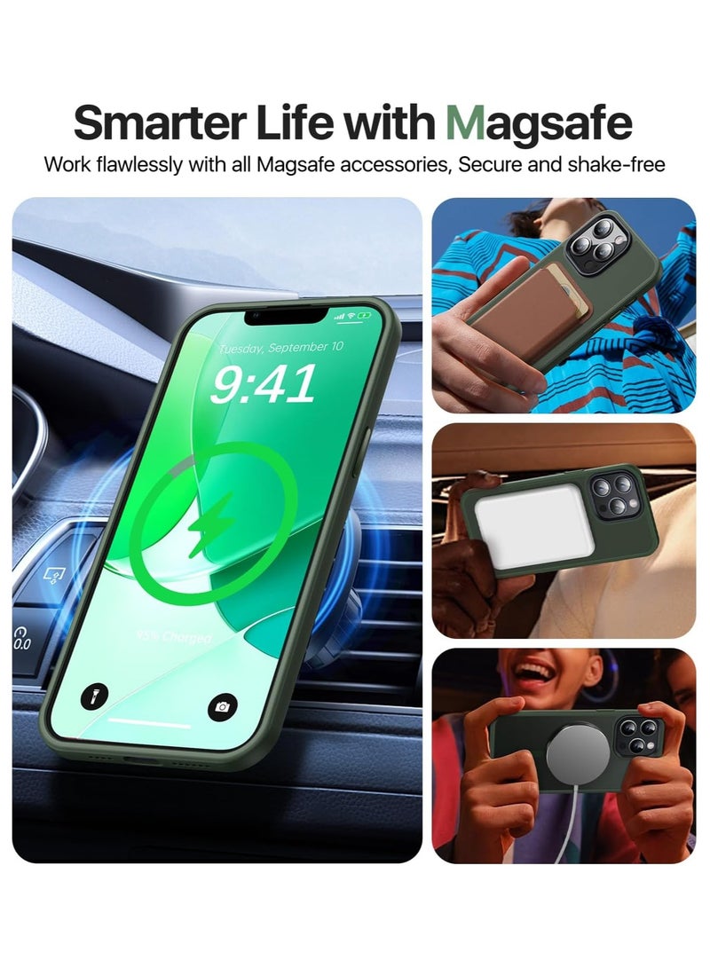 أكاليكس جراب مغناطيسي لهاتف آيفون 11 برو ماكس [مقاوم للصدمات ونحيف]، غطاء خلفي صلب غير لامع مع حماية عالية الجودة |أخضر - Image 4