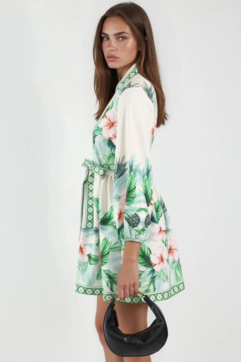 جينيفر Floral A-Line Mini Dress