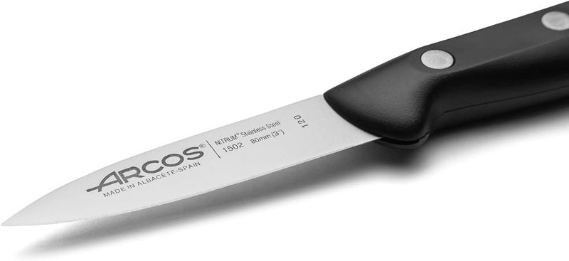 أركوس سكين سانتوكو من سلسلة Arcos بمقاس 80 ملم بشفرة من الفولاذ المقاوم للصدأ ومقبض بثلاث مسامير، صنع في إسبانيا - Image 3