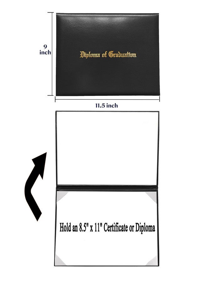 GradPlaza Diploma Cover For Certificate 8.5 X 11 Imprinted “Diploma Of Graduation” Black Diploma Holder Smooth For High Schooluniversity - Image 5