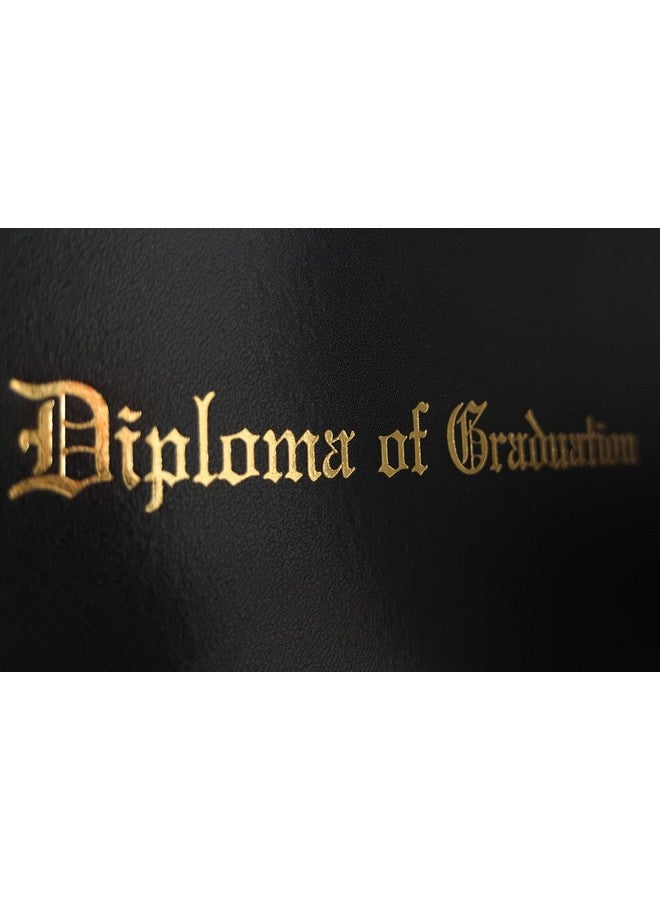 GradPlaza Diploma Cover For Certificate 8.5 X 11 Imprinted “Diploma Of Graduation” Black Diploma Holder Smooth For High Schooluniversity - Image 2