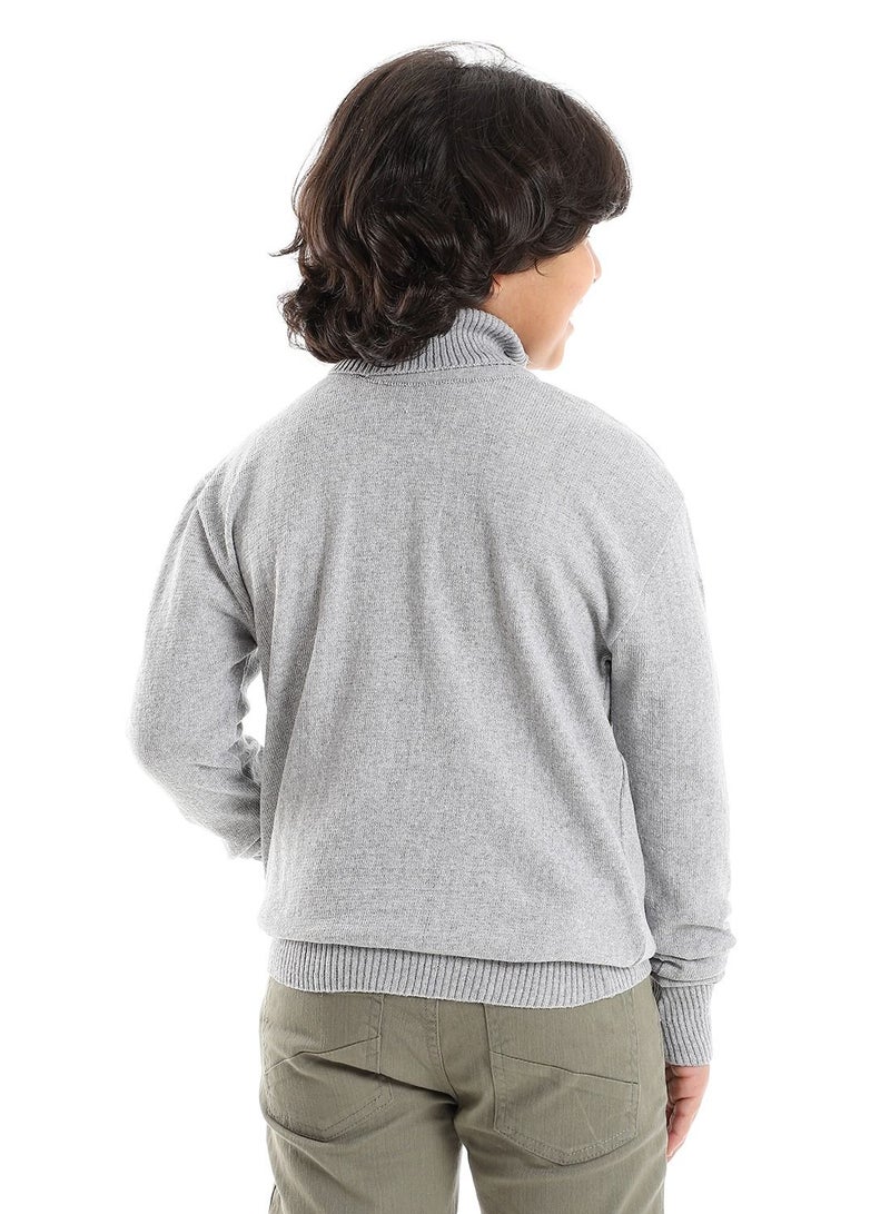 Caesar Boys' High Neck Fleece T-Shirt  - Image 4