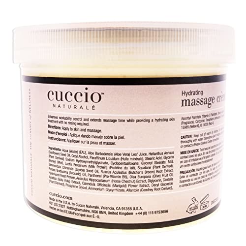 Cuccio Hydrating Massage Creme | for Hands, feet or Full Body Hydration | Mon-Oily, Ultra-Hydrating Body moisturizer - Image 2