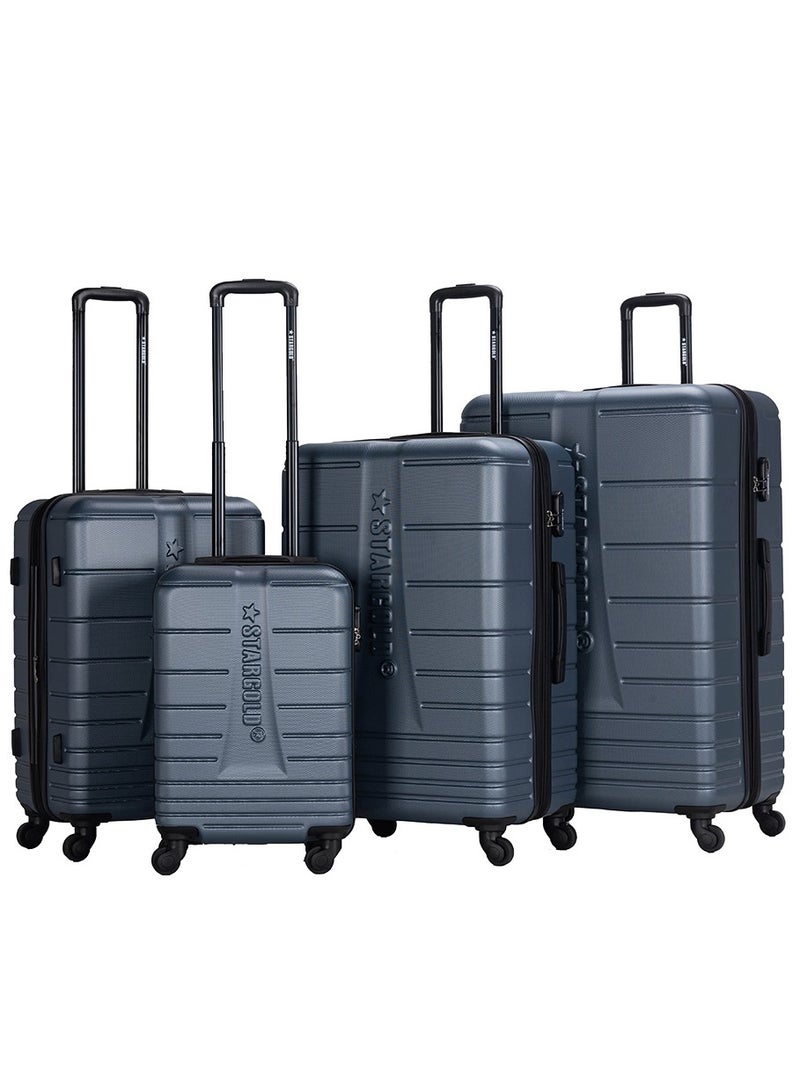 ستارجولد 4 عبوات من عربة أمتعة مقفلة ذات رقم دوار للجانب الصلب - Image 1