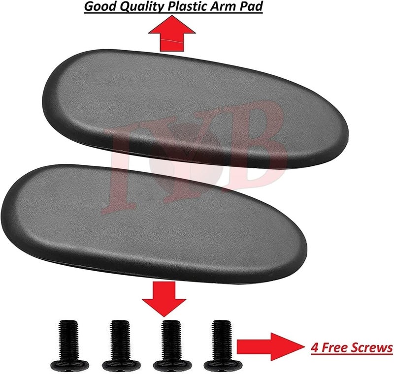 IYB -(PP-Pad-3) Office Chair Replacement Plastic Arm Pads, Chair Armrest Pads for Supporting Arms and Elbow (with 4 Free Screws) - Image 4
