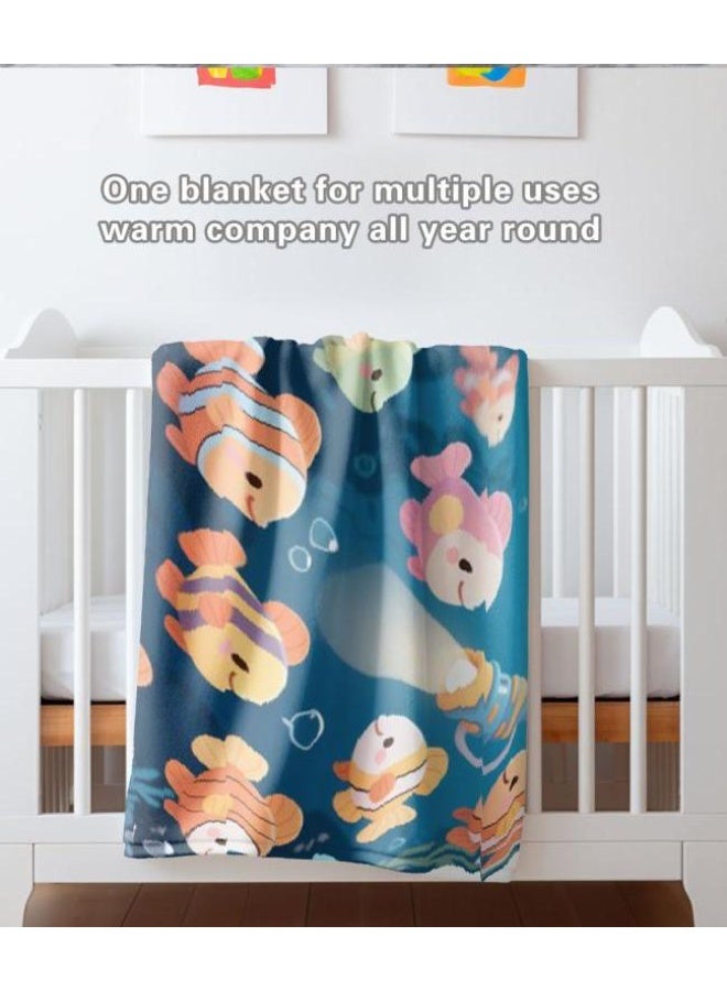 general Baby and children's cartoon flannel thin blanket (warm and comfortable, suitable for sleep, game use) 70cm*100cm - Image 4