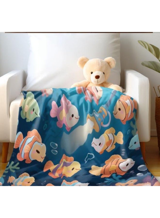 general Baby and children's cartoon flannel thin blanket (warm and comfortable, suitable for sleep, game use) 70cm*100cm - Image 5