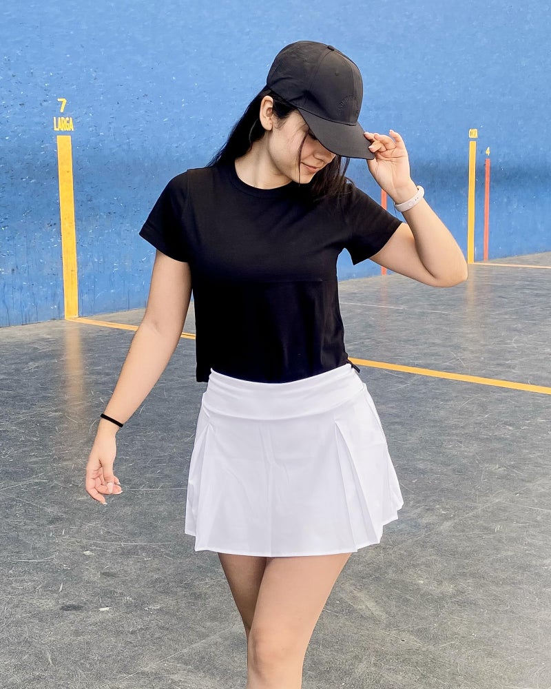 Stelle Women's Cotton T-Shirts Crewneck Short Sleeve Basic Tees Summer Casual Solid Crop Tops(Black,M) - Image 5