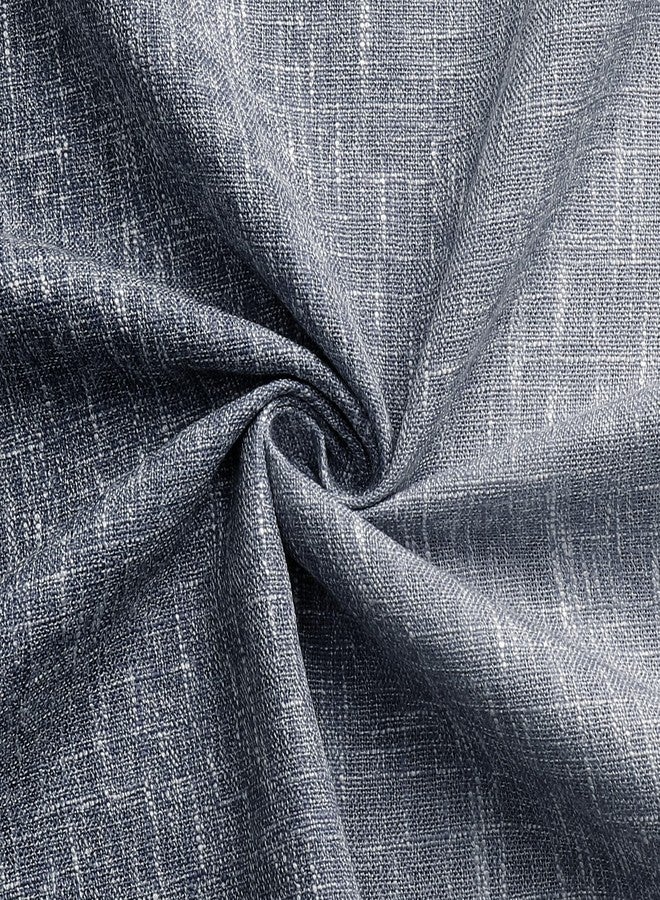 Central Park Ombre Full Blackout Room Darkening Window Curtains for Bedroom Drapes 108 Inches Long Heavy Linen Texture with Grommets Top Gradient Print Cream White to Indigo Blue, 50" Wx108 Lx2 - Image 3