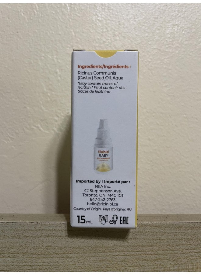 Riciniol Baby - Multipurpose Castor Oil for Baby and Mom | Bio-advanced Castor Oil Ointment, Pure & Natural Skin Protection, Hypoallergenic, Infant Massage Oil (15ml - Pack of 1) - Image 3