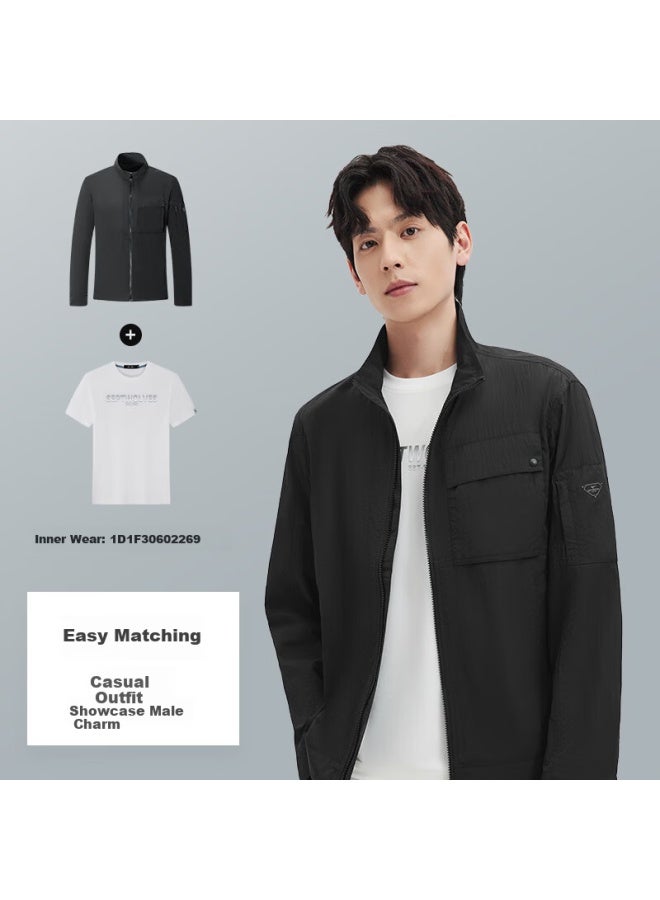 Septwolves Men's Autumn  Business Casual Nylon Wrinkle-resistant Fashion Jacket