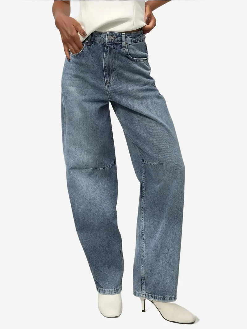 Wide Leg Baggy Fit Denim Jeans
