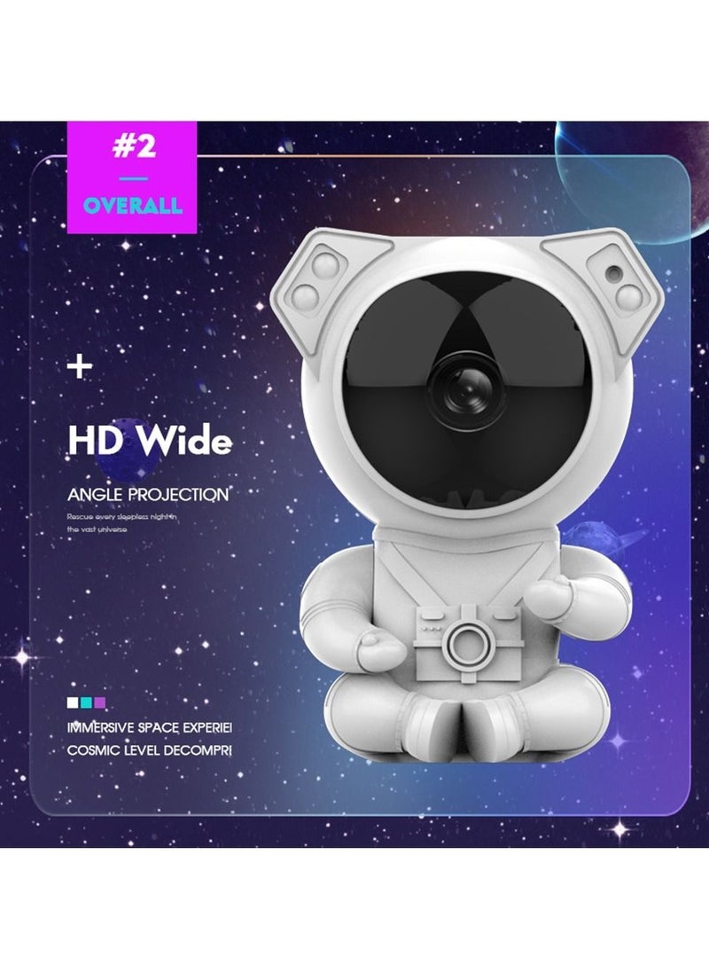 360°Adjustable Design Astronaut Nebula Galaxy Night Light Projector for Children Adults Baby Bedroom, Party Room and Game