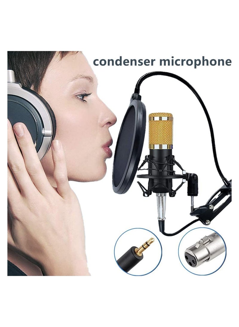 BM 800 Condenser Microphone for PodcastStudio Recording Condenser Microphone Set with Shock Mount XLR Cable Windscreen for Mic for Vloging Gaming Youtube BM800 - Image 3
