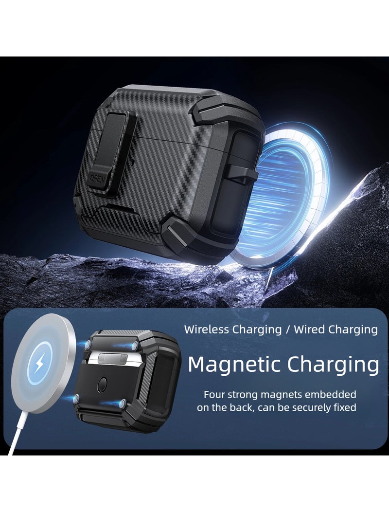 AirPods 4/AirPods Pro/AirPods Pro 2/AirPods Pro 3 protective case, magsafe，phone holder, pop-up headphone case,earphone protecter，headphone protecter，earphone case - Image 4