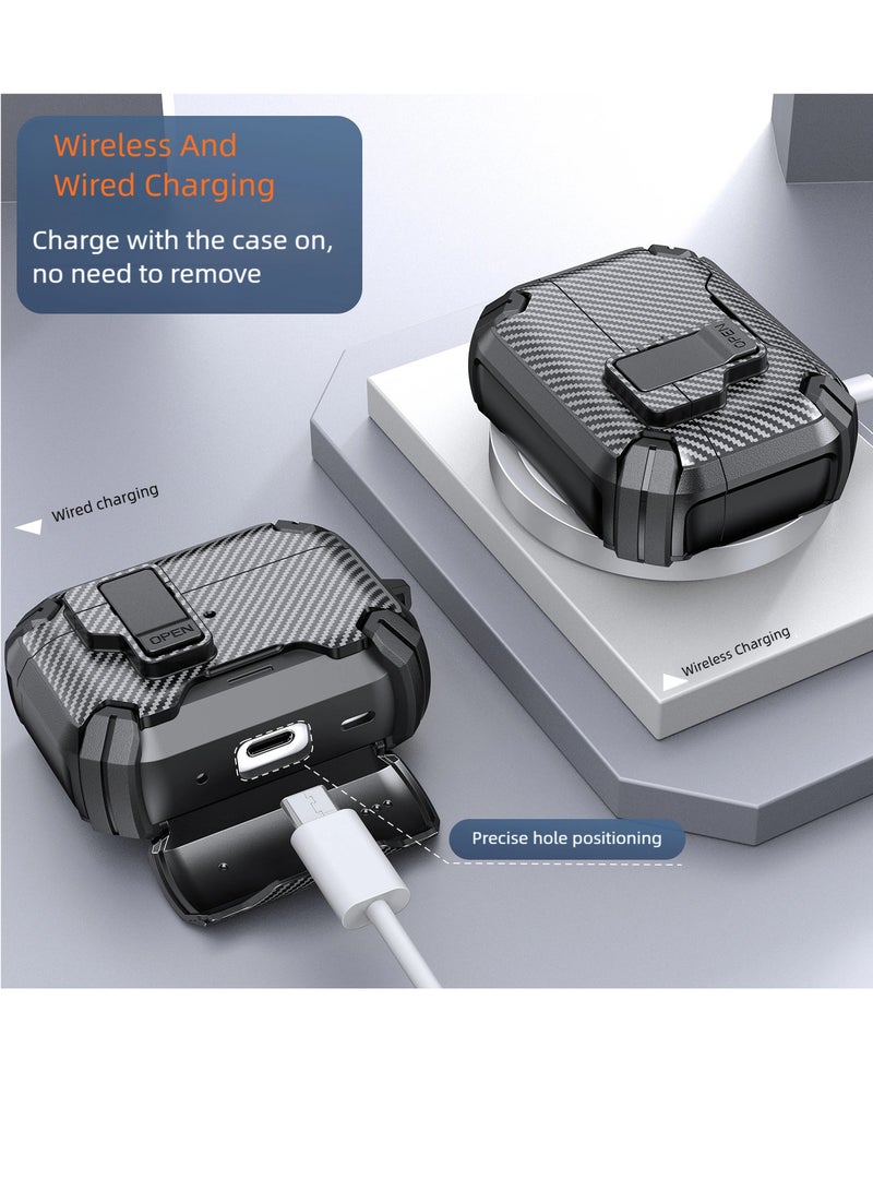 AirPods 4/AirPods Pro/AirPods Pro 2/AirPods Pro 3 protective case, magsafe，phone holder, pop-up headphone case,earphone protecter，headphone protecter，earphone case - Image 2