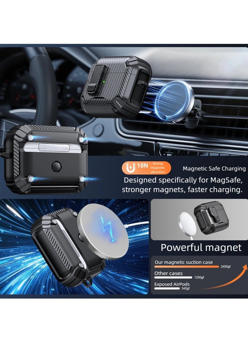 AirPods 4/AirPods Pro/AirPods Pro 2/AirPods Pro 3 protective case, magsafe，phone holder, pop-up headphone case,earphone protecter，headphone protecter，earphone case - Image 3