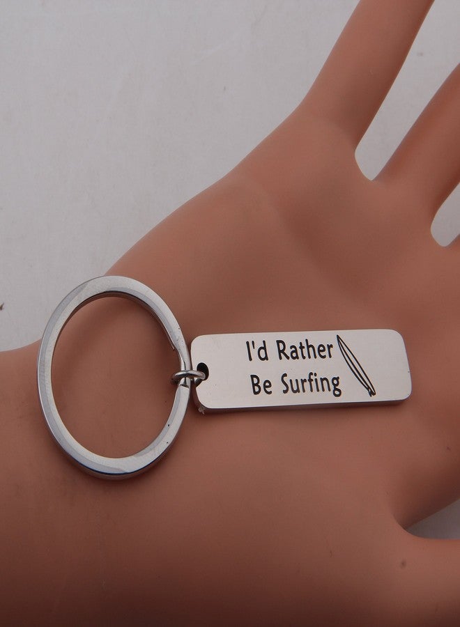Gzrlyf Surfing Keychain Surfer Keychain Surfing Gift Surfboard Gift I d Rather Be Surfing Jewelry Water Sport Gift For Windsurfer (Surfing keychain) - Image 2