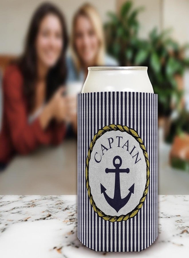 ذيس وير هدية إبحار للزوجين: عبوة من قطعتين من حافظات المشروبات بتصميم قارب مرساة بحرية، قبطان ومساعده - Image 4