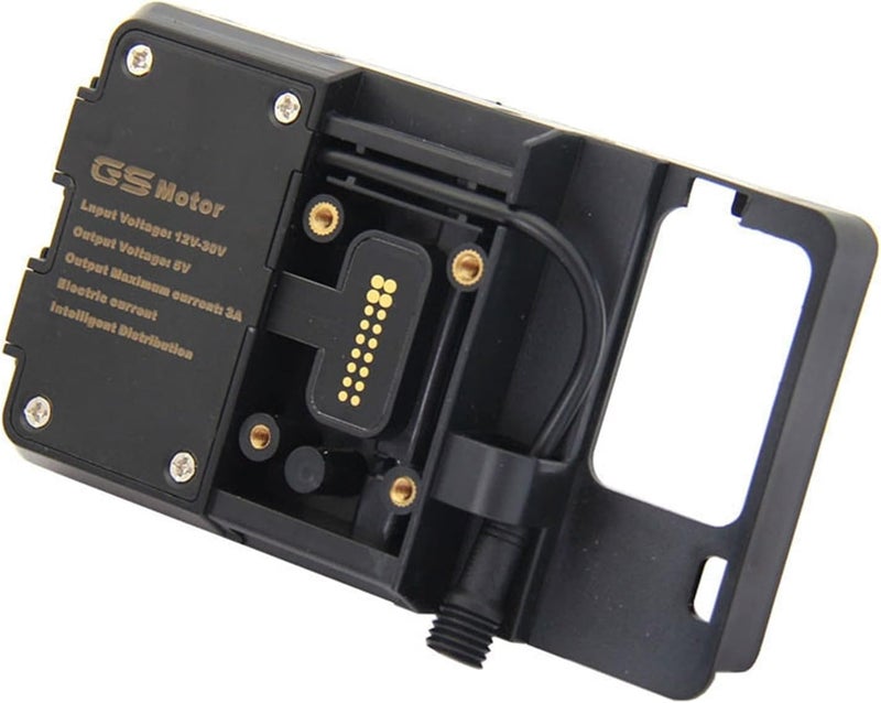 QASULER Motorcycle Phone GPS Mount with USB Charger - Image 1