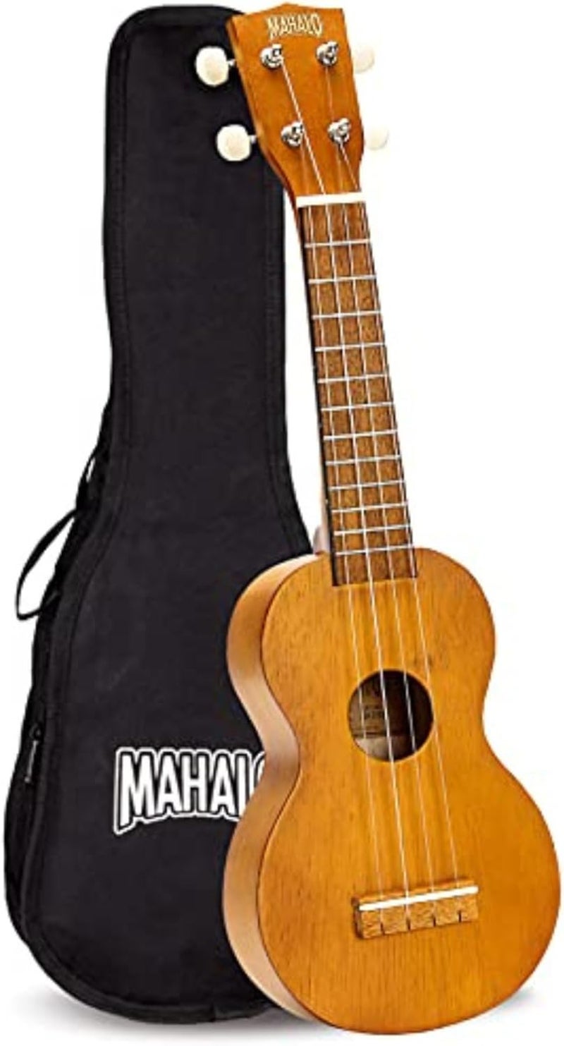 Mahalo MK1TBR Kahiko Series Soprano Ukulele with Carrying Bag - Image 1
