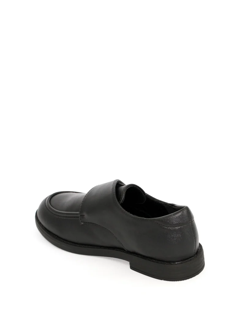 جيومني Boys School Shoes – Durable Black Formal Uniform Footwear for Kids | Anti-Slip Sole, Cushioned Insole, Easy Closure | Ideal for Daily Use & School Activities