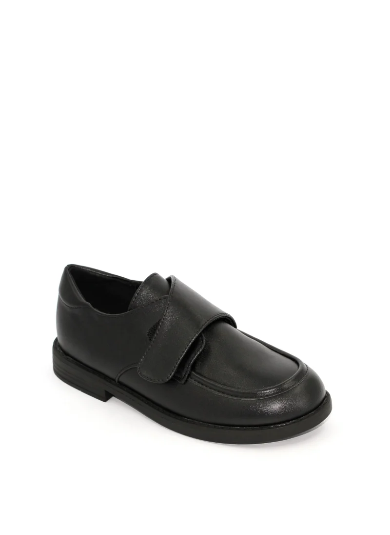 جيومني Boys School Shoes – Durable Black Formal Uniform Footwear for Kids | Anti-Slip Sole, Cushioned Insole, Easy Closure | Ideal for Daily Use & School Activities