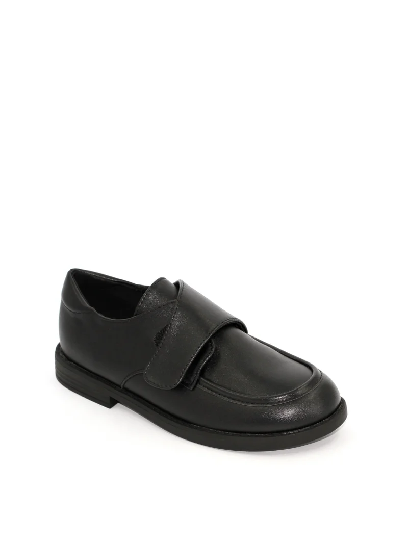 Geoomnii Boys School Shoes – Durable Black Formal Uniform Footwear for Kids | Anti-Slip Sole, Cushioned Insole, Easy Closure | Ideal for Daily Use & School Activities